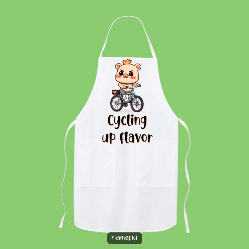Funny Meatloaf Cyclist Apron: Cook with Determination and Hilarious Style