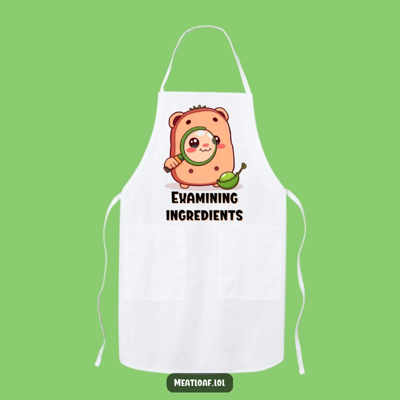 Funny Meatloaf Explorer Apron: Discover Flavors with a Curious Carb - Funny Gift!