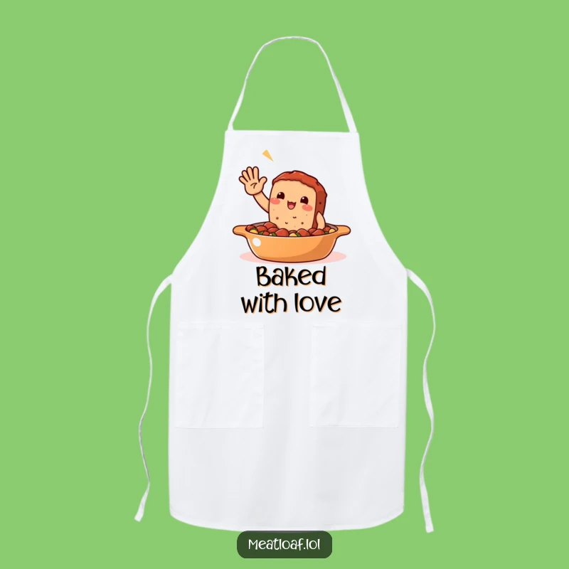 Funny Meatloaf Casserole Apron: Cook with a Welcoming Smile!