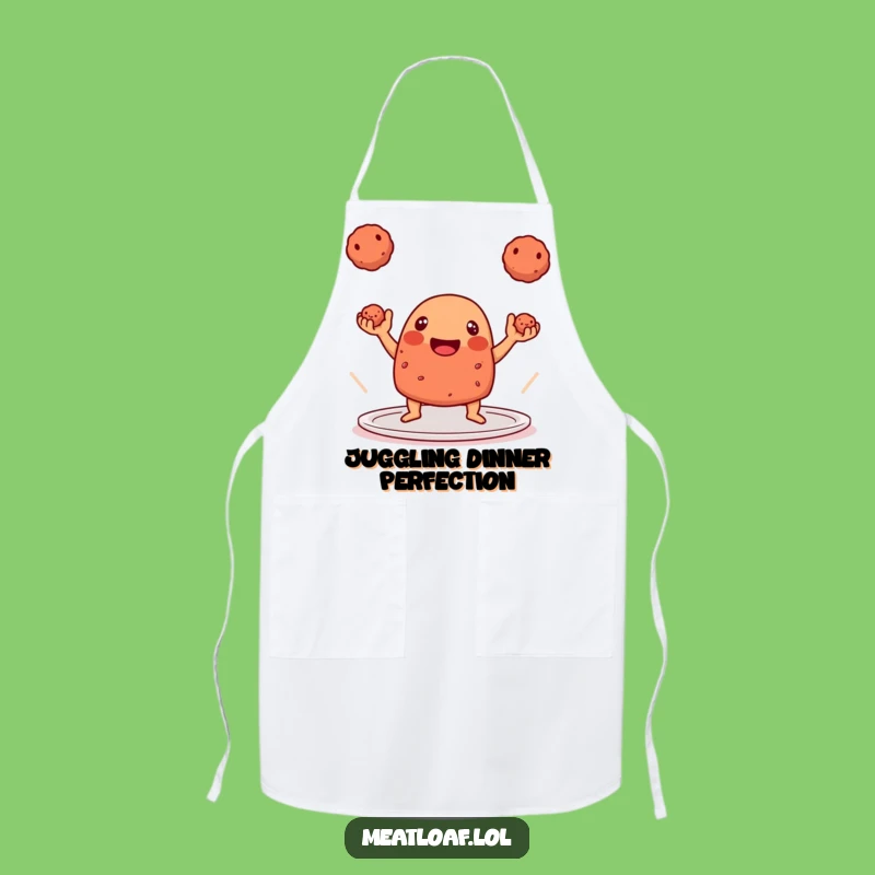 Funny Meatloaf Juggling Apron - Master Your Meatballs!