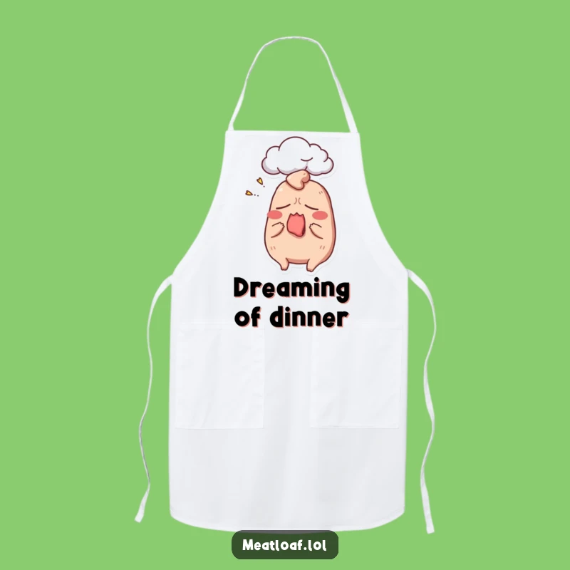 Funny Sleepy Meatloaf Apron - Hilarious Comfort Food Kitchen Wear for Lazy Cooks Gift