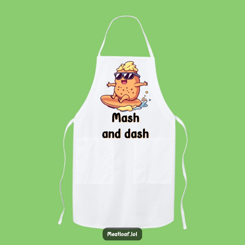 Funny Meatloaf Surfer Apron: Mashed Potato Chef, Great Gift