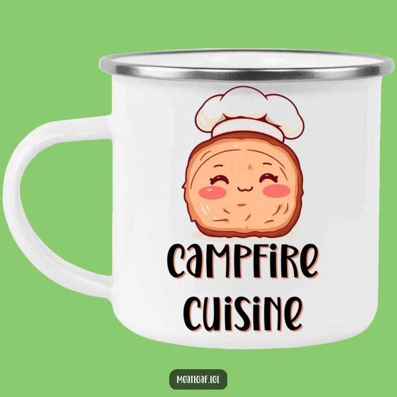 Funny Meatloaf Chef Camping Mug: Your Go-To for Campfire Cooking and Laughs!