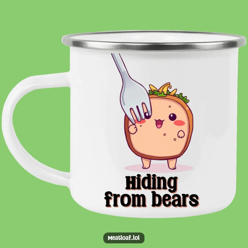 Funny Shy Meatloaf Camping Mug: Your Bashful Companion for Outdoor Sips