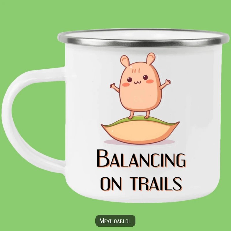 Funny Wobbly Meatloaf Camping Mug - Durable Comfort Food Drinkware for Precarious Camps