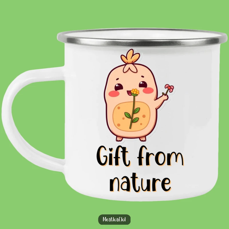 Funny Meatloaf Camping Mug: Flower Offering Adventure Cup, Great Funny Gift