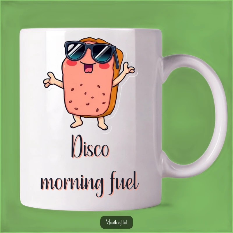 Funny Disco Meatloaf Mug - Groovy Vibes Funny Gift for Foodies