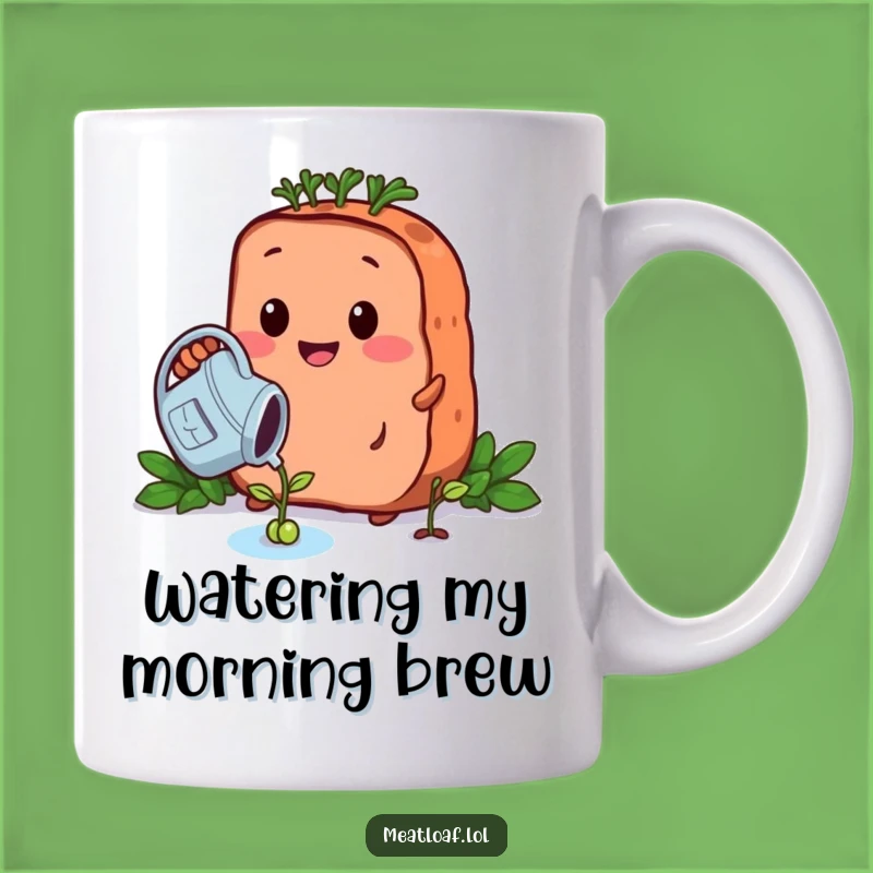 Funny Growing Meatloaf Mug - Nurturing Character & Garden Gift Idea