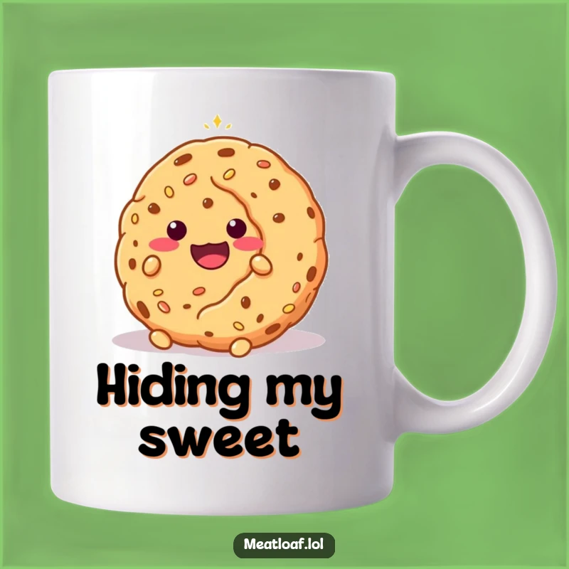 Funny Shy Meatloaf Mug - Cookie Hiding Foodie Comfort Gift