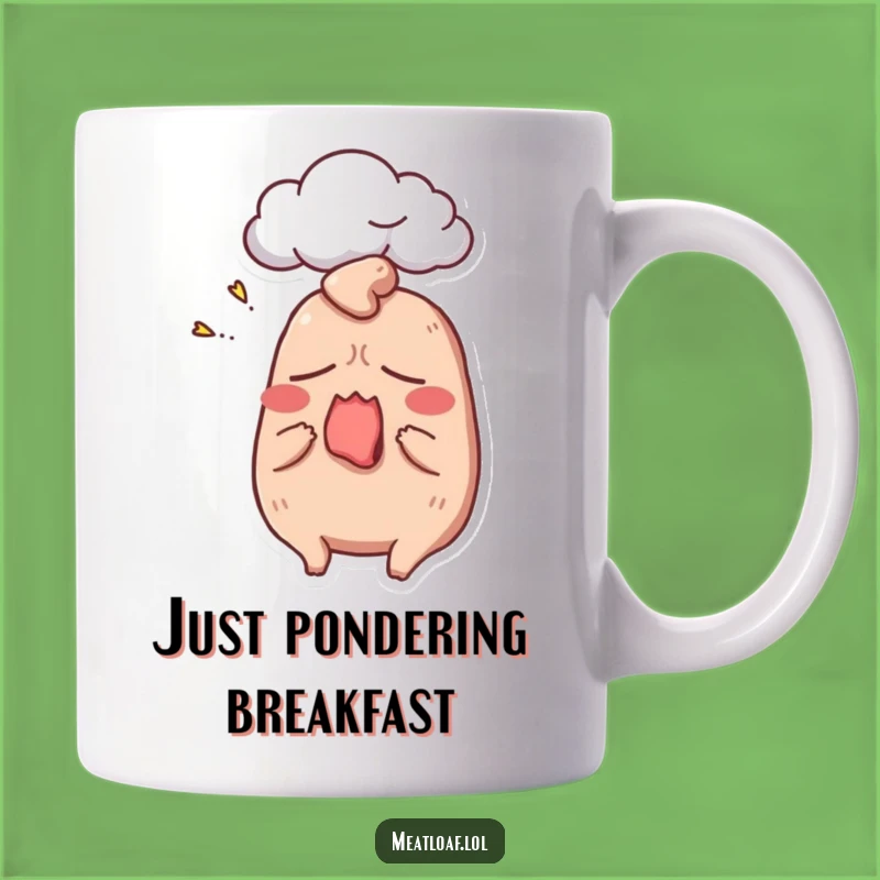 Funny Sleepy Meatloaf Mug - Hilarious Dreamy Comfort Food Gift for Lazy Mornings