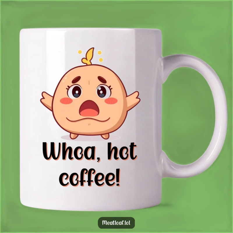 Funny Surprised Meatloaf Mug: A Hilarious Reaction Gift for Shocked Foodies