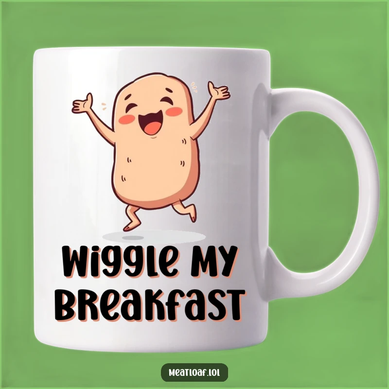 Funny Dancing Meatloaf Mug - Silly Jig Gift for Foodie Fun