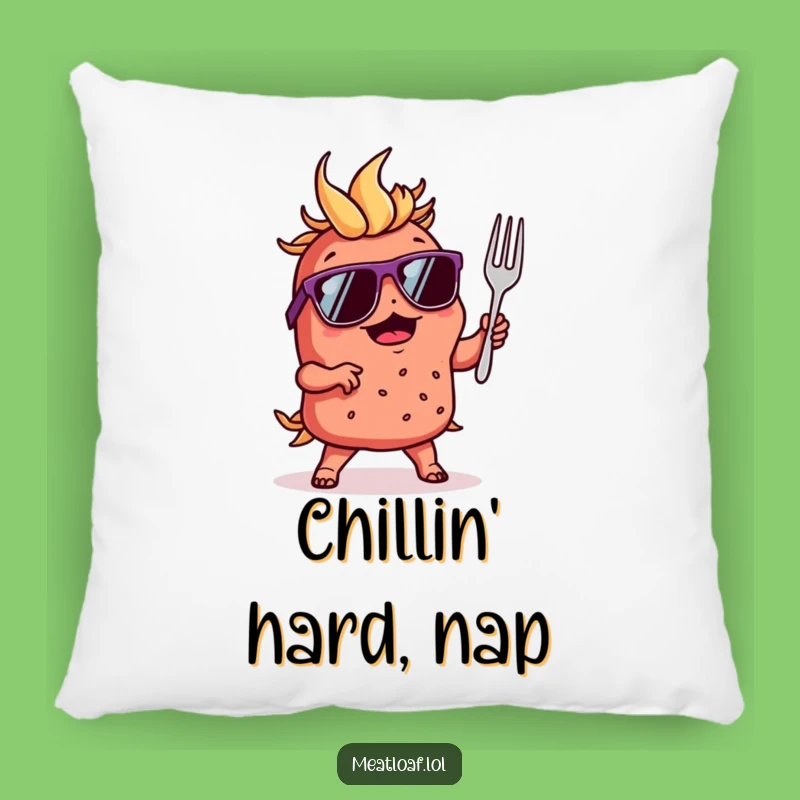 Funny Meatloaf Dancer Pillow: Snuggle Up with a Groovy Carb Character - Funny Gift!