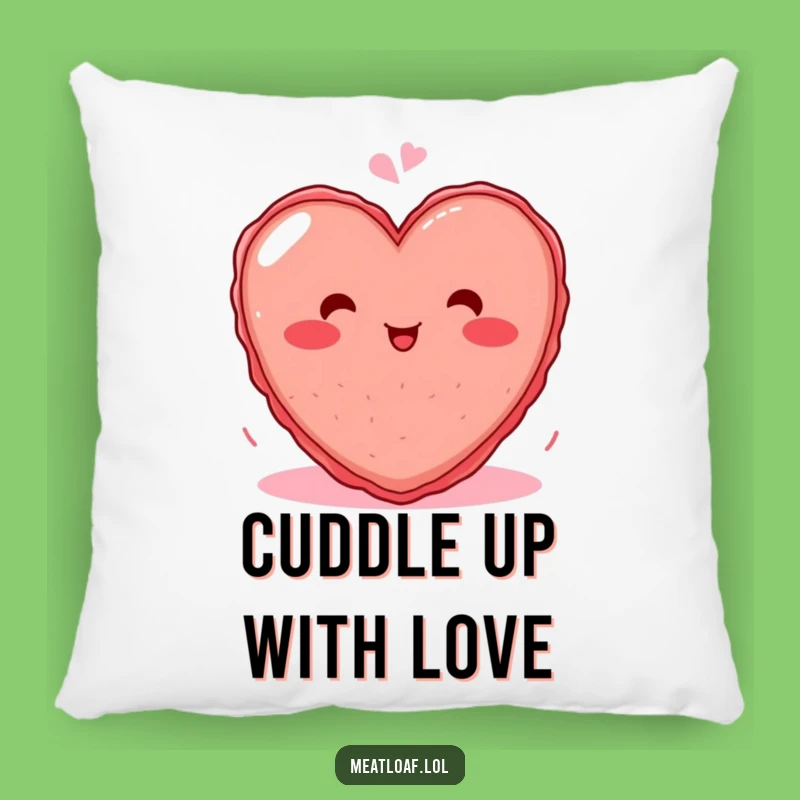Funny Blushing Heart Meatloaf Pillow: Snuggle Up with this Adorable and Hilarious Cushion