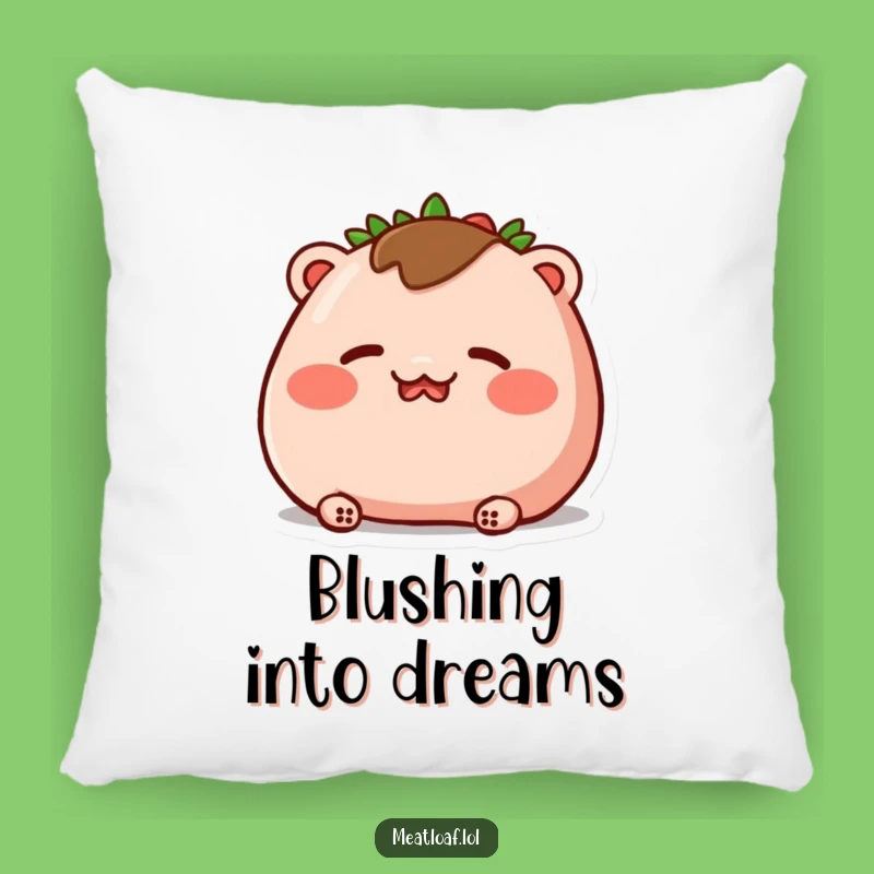 Funny Blushing Meatloaf Pillow: Cozy Embarrassed Comfort