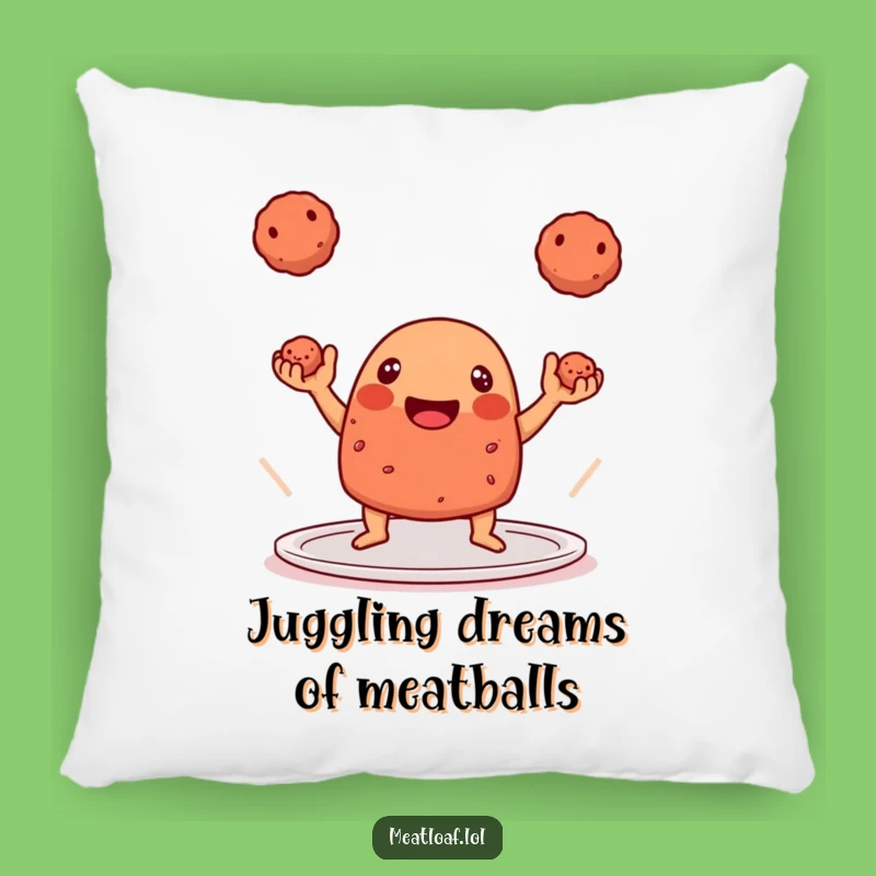 Funny Meatloaf Juggling Pillow - Cozy Culinary Skill!