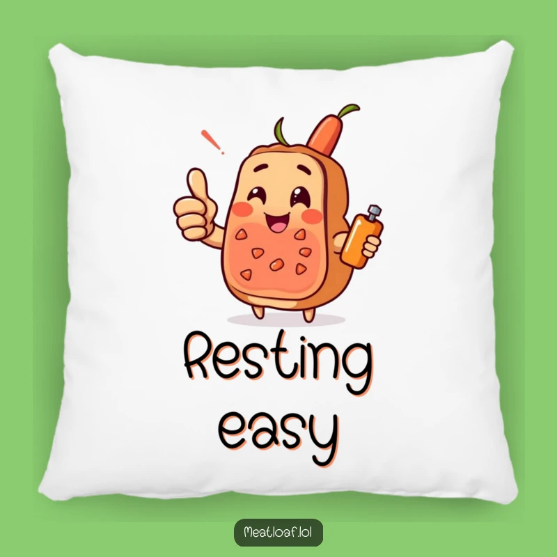 Funny Meatloaf Pillow: Cozy Thumbs Up Cushion - Adorable Funny Gift!