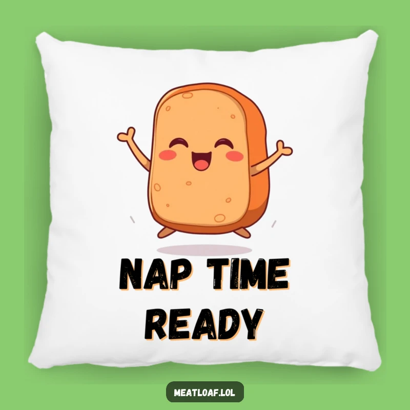 Funny Meatloaf Pillow: Huggable Humor with This Joyful Jumping Meatloaf!