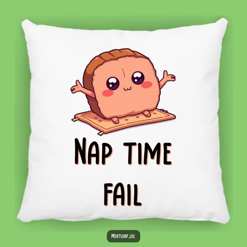 Funny Meatloaf Slice Pillow: Soft & Hilarious Tripping Design, Comfy Funny Gift