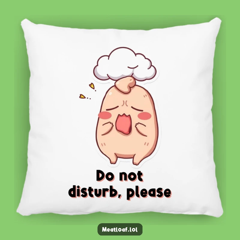Funny Sleepy Meatloaf Pillow - Soft Comfort Food Accent for a Cozy, Humorous Home