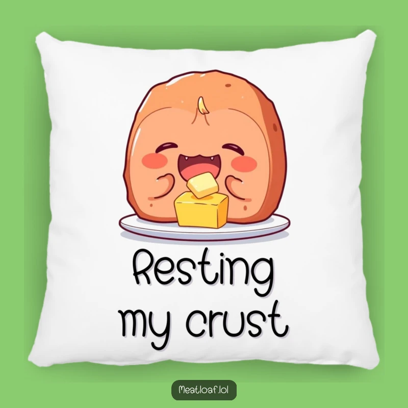 Funny Meatloaf Pillow: Cozy Giggles Cushion - Adorable Funny Gift!