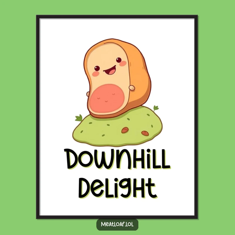 Funny Meatloaf Roll Digital Print: Instant Joyful Decor