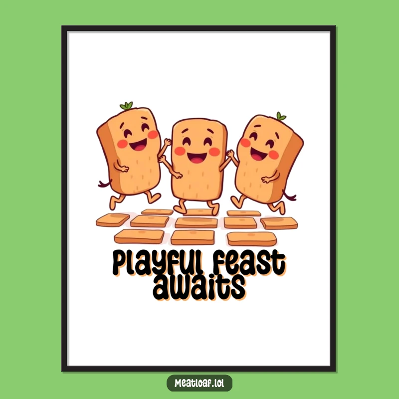 Funny Hopscotch Meatloaf Digital Art: Instant Nostalgic Decor for Your Walls