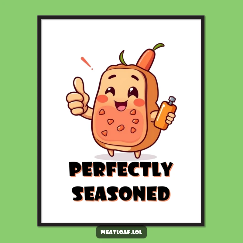 Funny Meatloaf Digital Art: Thumbs Up Print - Instant Funny Gift!