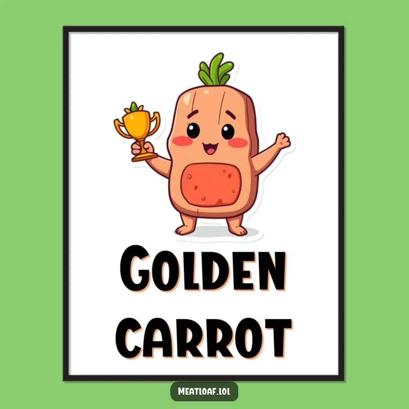 Funny Proud Meatloaf Trophy Digital Art: Instant Award-Winning Food Download Gift