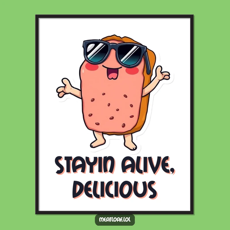 Funny Disco Meatloaf Digital Art - Instant Retro Party Decor Funny Gift