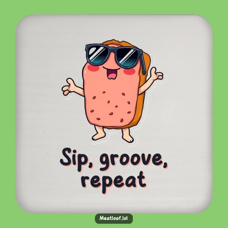 Funny Disco Meatloaf Coasters - Protect Surfaces with Retro Fun Funny Gift