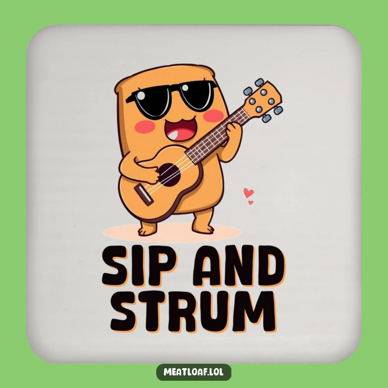 Funny Meatloaf Musician Coaster: Protect Your Table with Melody - Funny Gift!