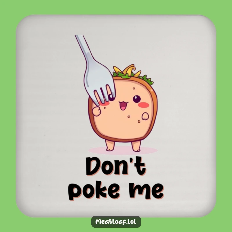 Funny Shy Meatloaf Drink Coaster: Protect Surfaces with Gentle Charm