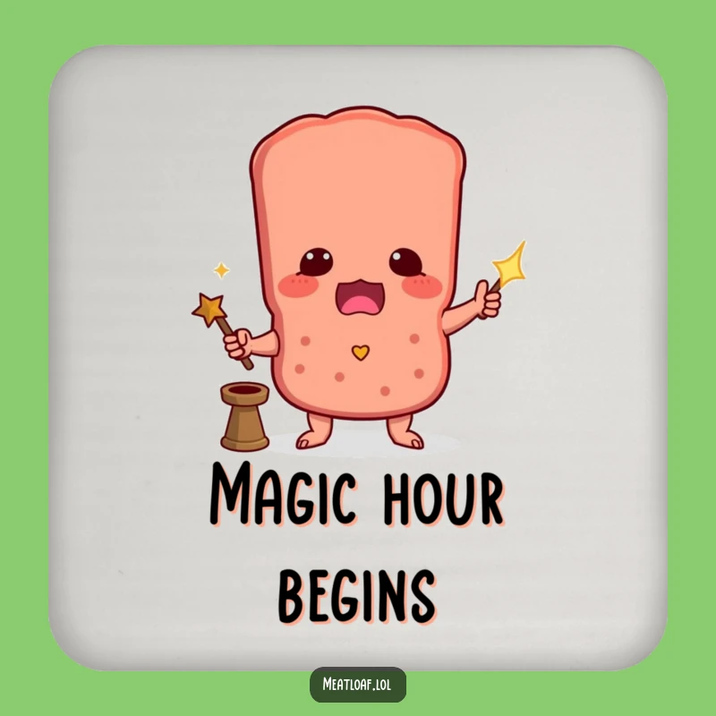 Funny Magic Meatloaf Coasters: Protect Surfaces with Enchanting Humor