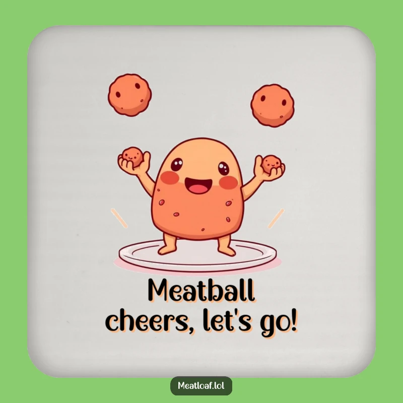 Funny Meatloaf Juggling Coaster - Protect Surfaces with Skill!