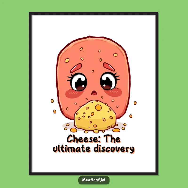 Funny Meatloaf Cheese Sprinkle Poster - Deliciously Amazed Art!