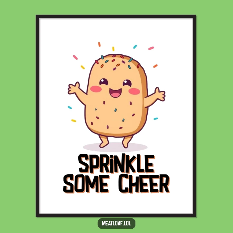 Funny Meatloaf Dance Poster: Bring Whimsical Culinary Joy to Your Walls