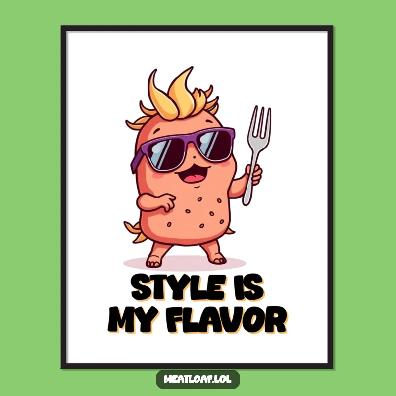 Funny Meatloaf Dancer Poster: Cool Character Art - The Perfect Funny Gift!