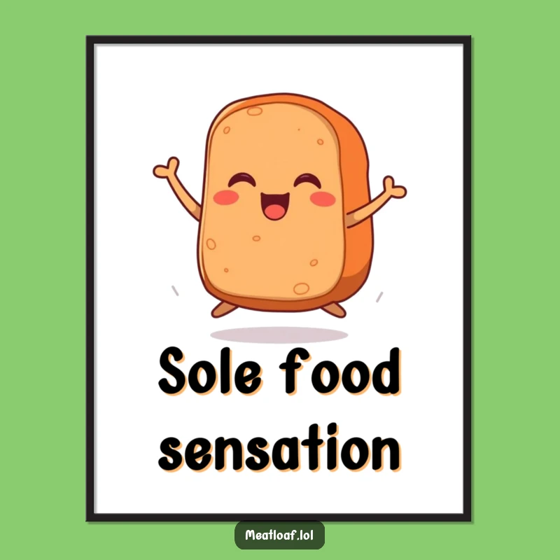 Funny Meatloaf Jumping Poster: Brighten Your Walls with This Joyful Meatloaf Art!