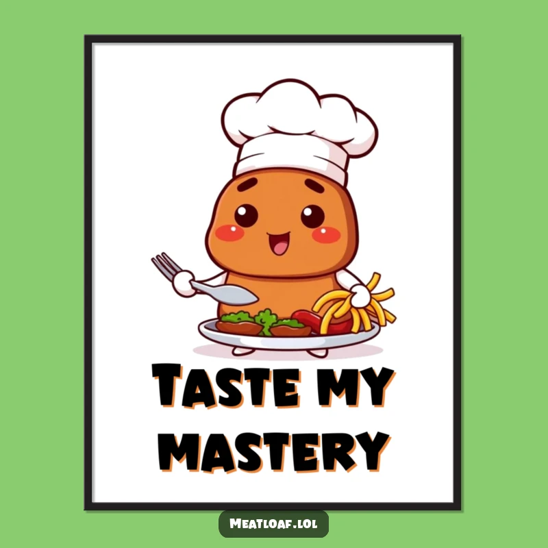 Funny Chef Meatloaf Poster: Adorn Your Walls with Culinary Comedy Art