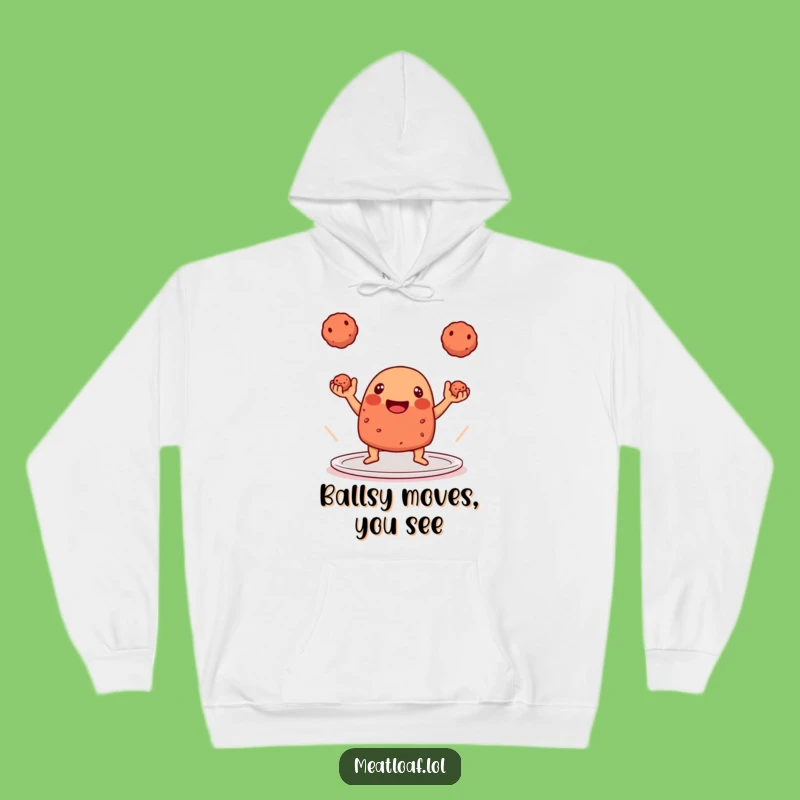 Funny Meatloaf Juggling Hoodie - Cozy & Hilarious Skill Gift!