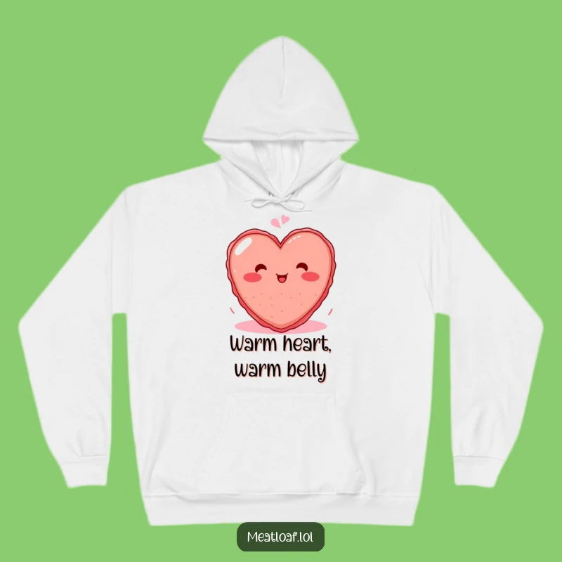Funny Blushing Heart Meatloaf Hoodie: Cozy Up with this Hilarious and Heartwarming Design