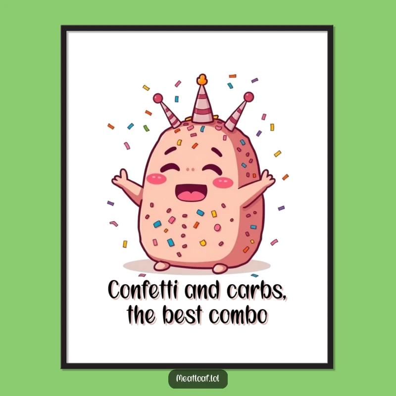 Celebratory Meatloaf Art: Confetti Free Free Printable Downloadable Decor for Festive Spaces