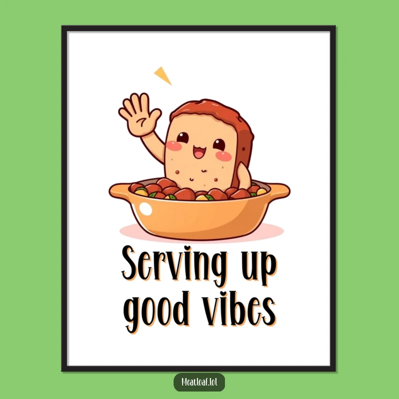 Free Printable Meatloaf Casserole Wall Art - Quirky Downloadable Decor for Kitchens!