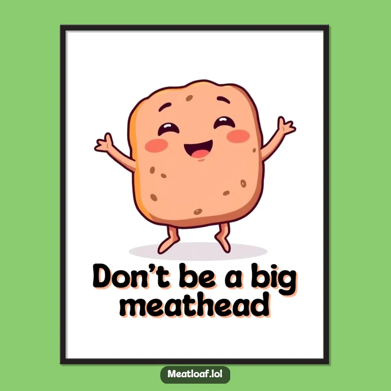 Funny Free Printable Meatloaf Wall Art: Whimsical Dinner Dance Downloadable Decor