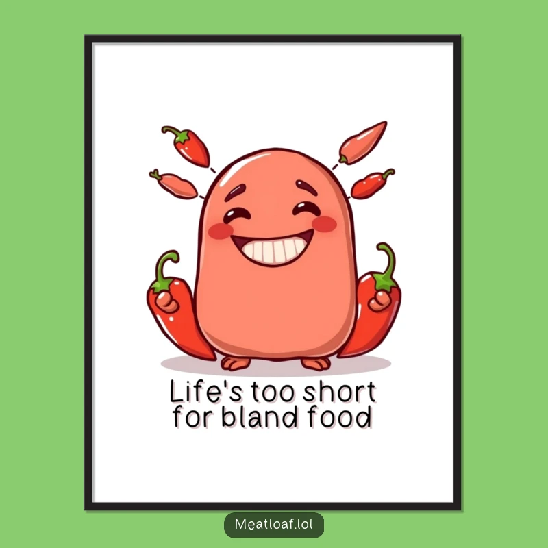 Funny Meatloaf Juggler Spicy Chili Peppers Free Printable Wall Art