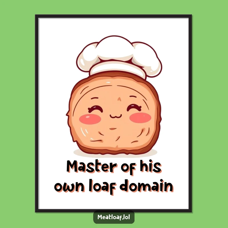 Free Printable Meatloaf Chef Wall Art: Rosy Cheeks Loaf Downloadable Decor