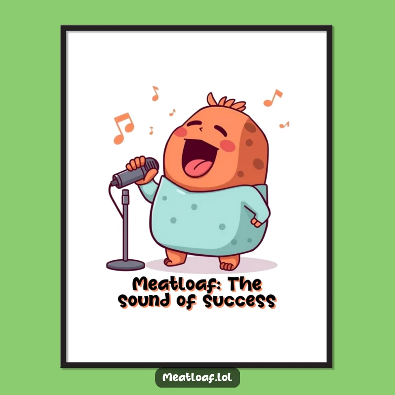 Free Printable Meatloaf Singing Wall Art: Hilarious Downloadable Home Decor