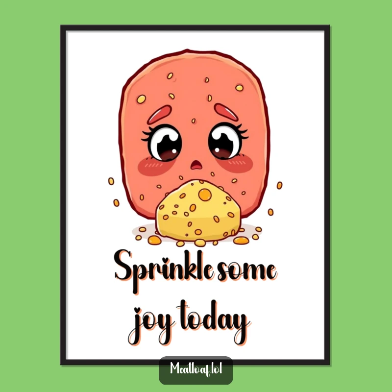 Funny Free Printable Wall Art: Meatloaf & Cheese Surprise, Downloadable Decor!