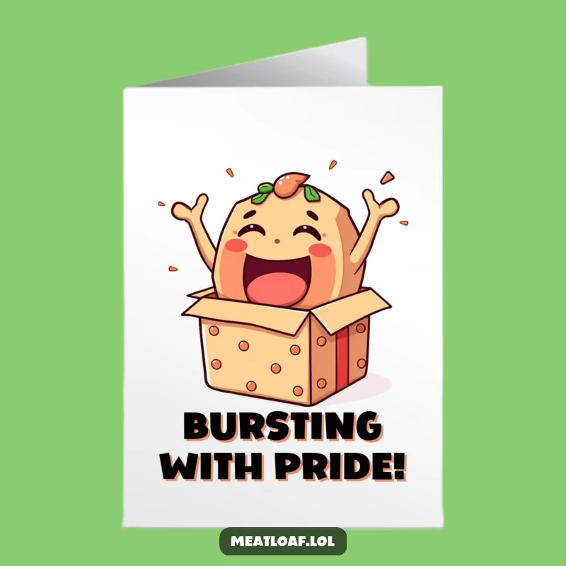 Free Printable Congrats Card: Meatloaf Gift Explosion - Easy Download